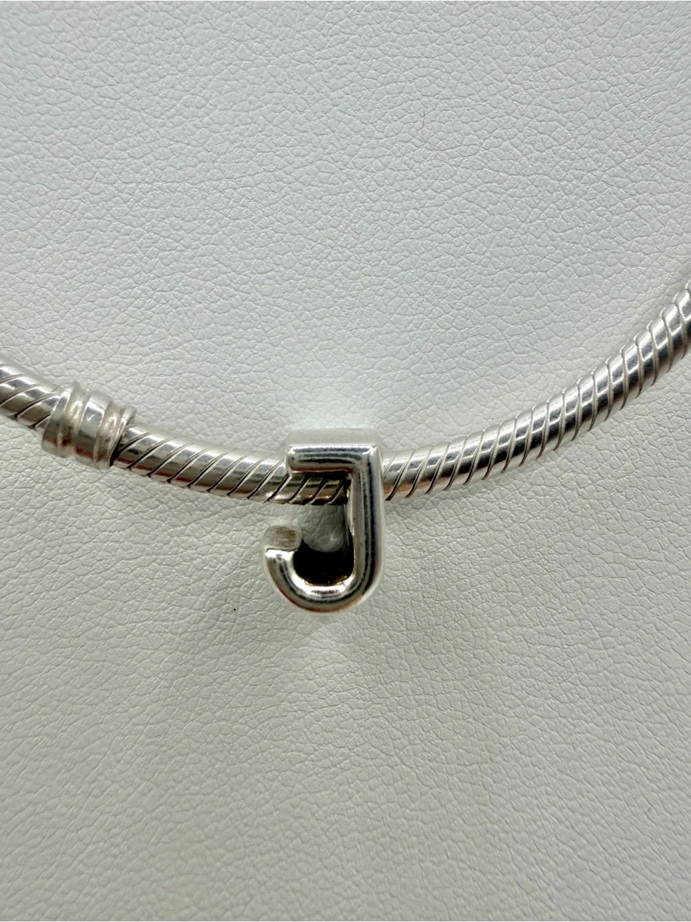 Authentic Pandora Sterling Silver Letter J Alphabet Initial Dangle Charm S925